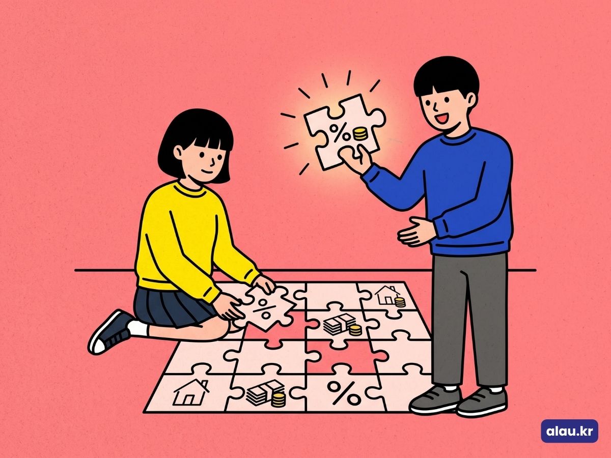 세금 공제 조건을 퍼즐로 맞춰보는 장면