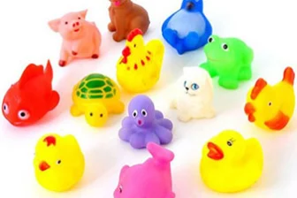 13pcs Soft Rubber Squeeze Sound Baby Bath Toys