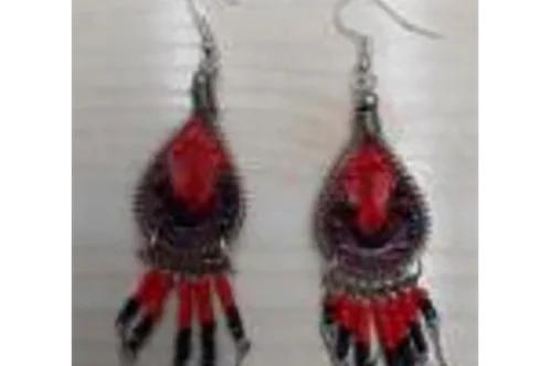 Red Bead Earrings