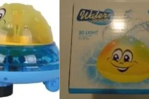 Sprinkler Ball Toy Bath Toys Water Spray Toy with LED Light and Music