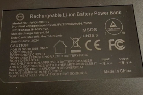 2500 mAh Battery Packs for Reclining Chairs